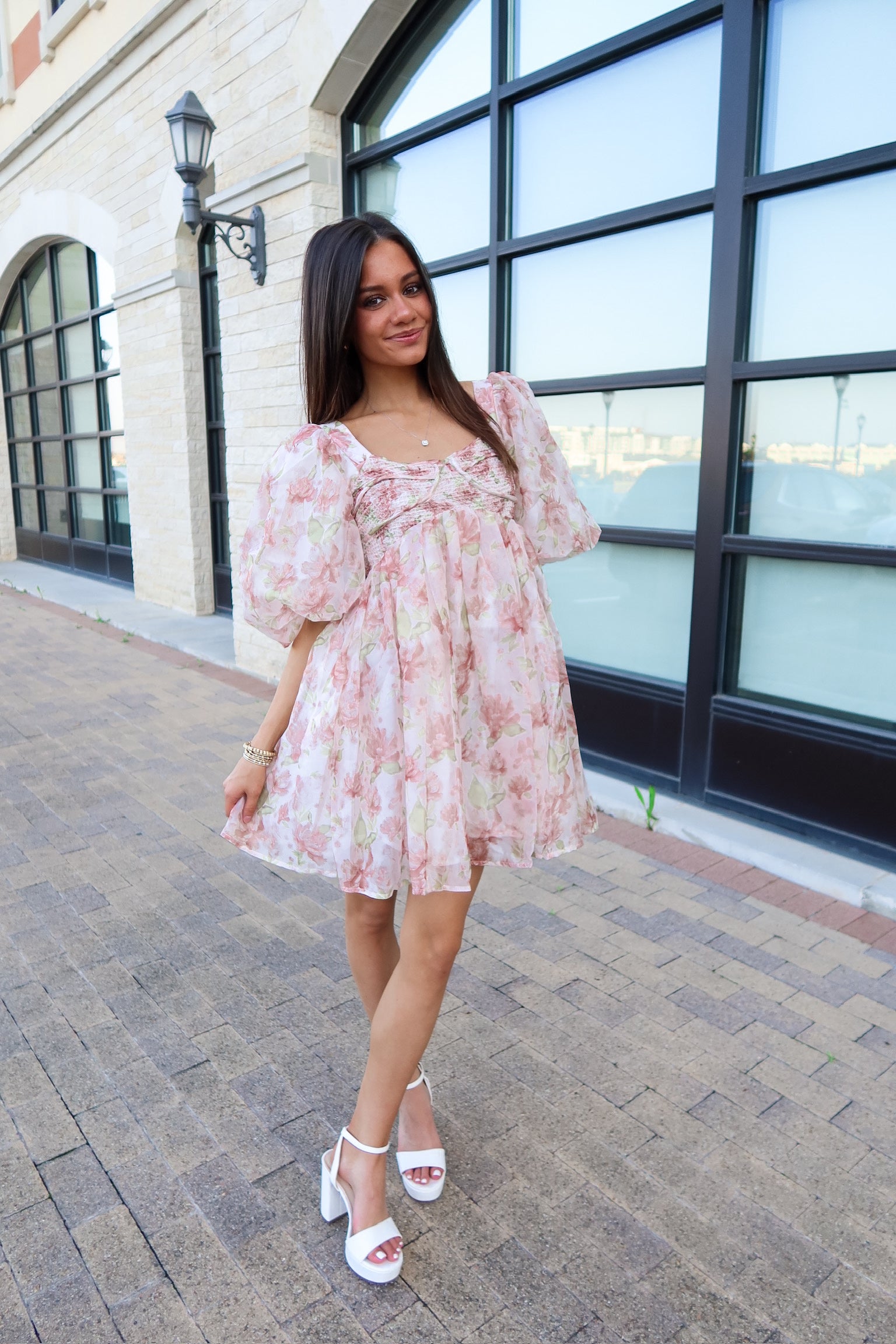 Floral Chiffon Mini Dress T. Collier Collection Floral Chiffon Mini Dress T. Collier Collection