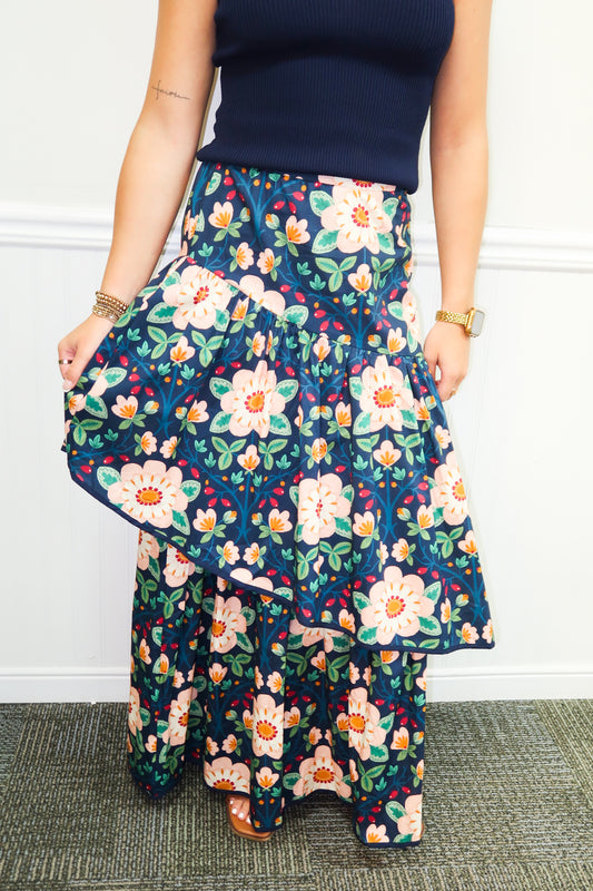 Celeste Wild Rose Maxi Skirt