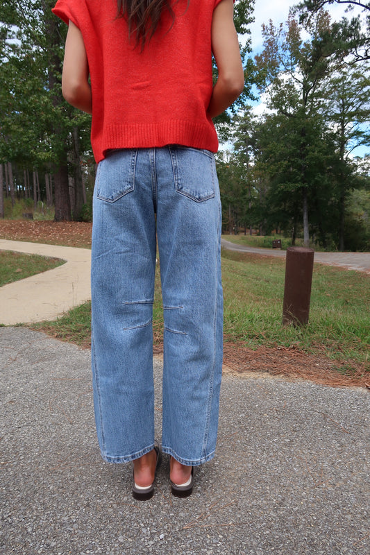 Tingle High Rise Barrel Jeans