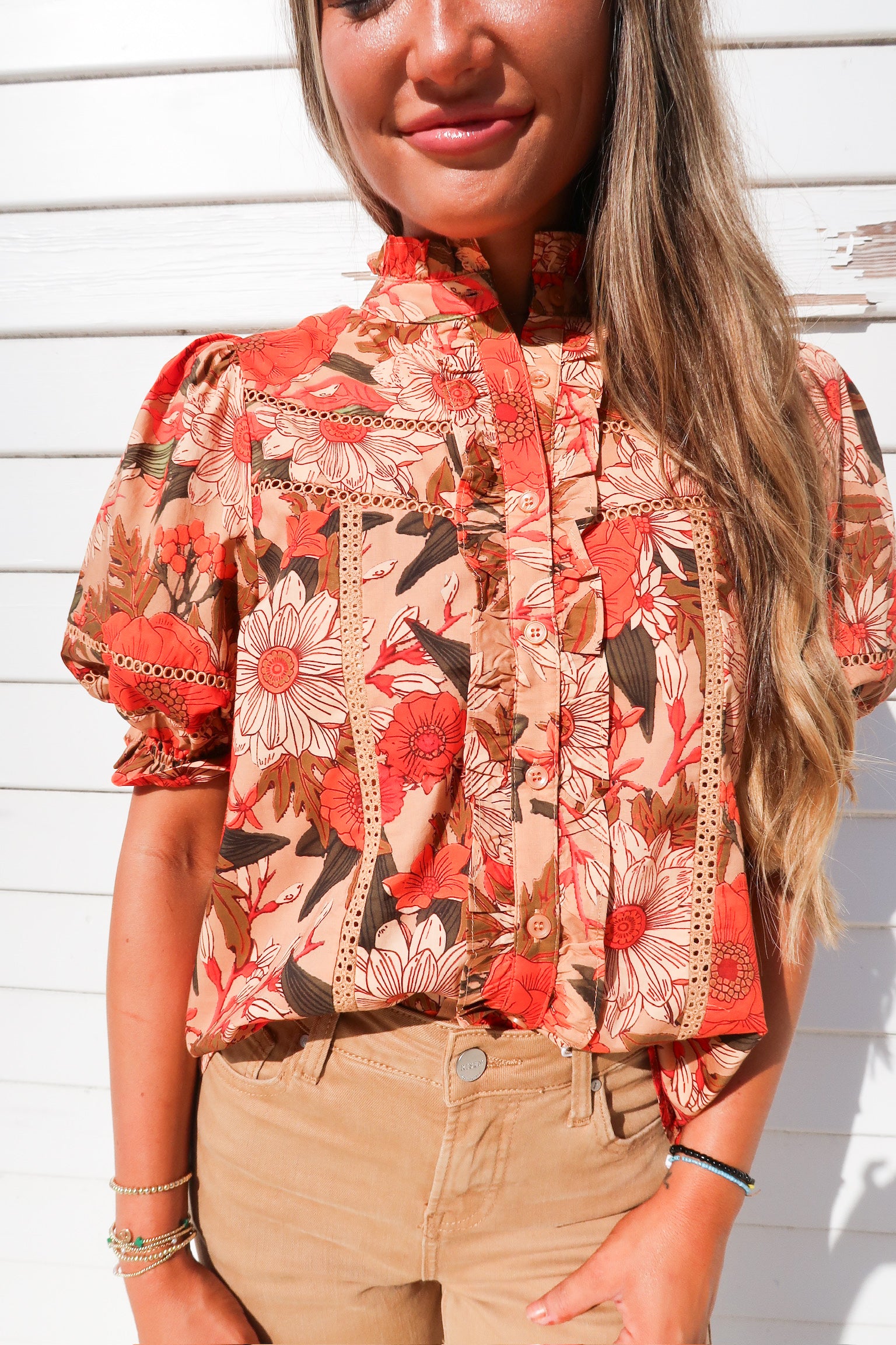 Fall Fiesta Floral Blouse