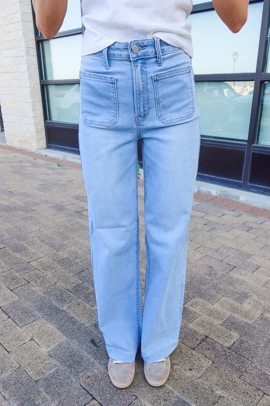 Patch Pocket Jeans- LT Denim