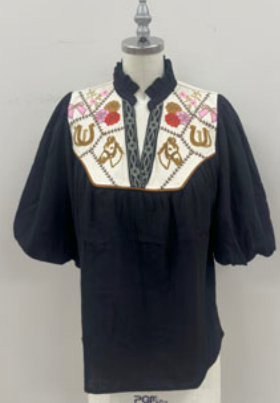 Horses Western Embroidered Top