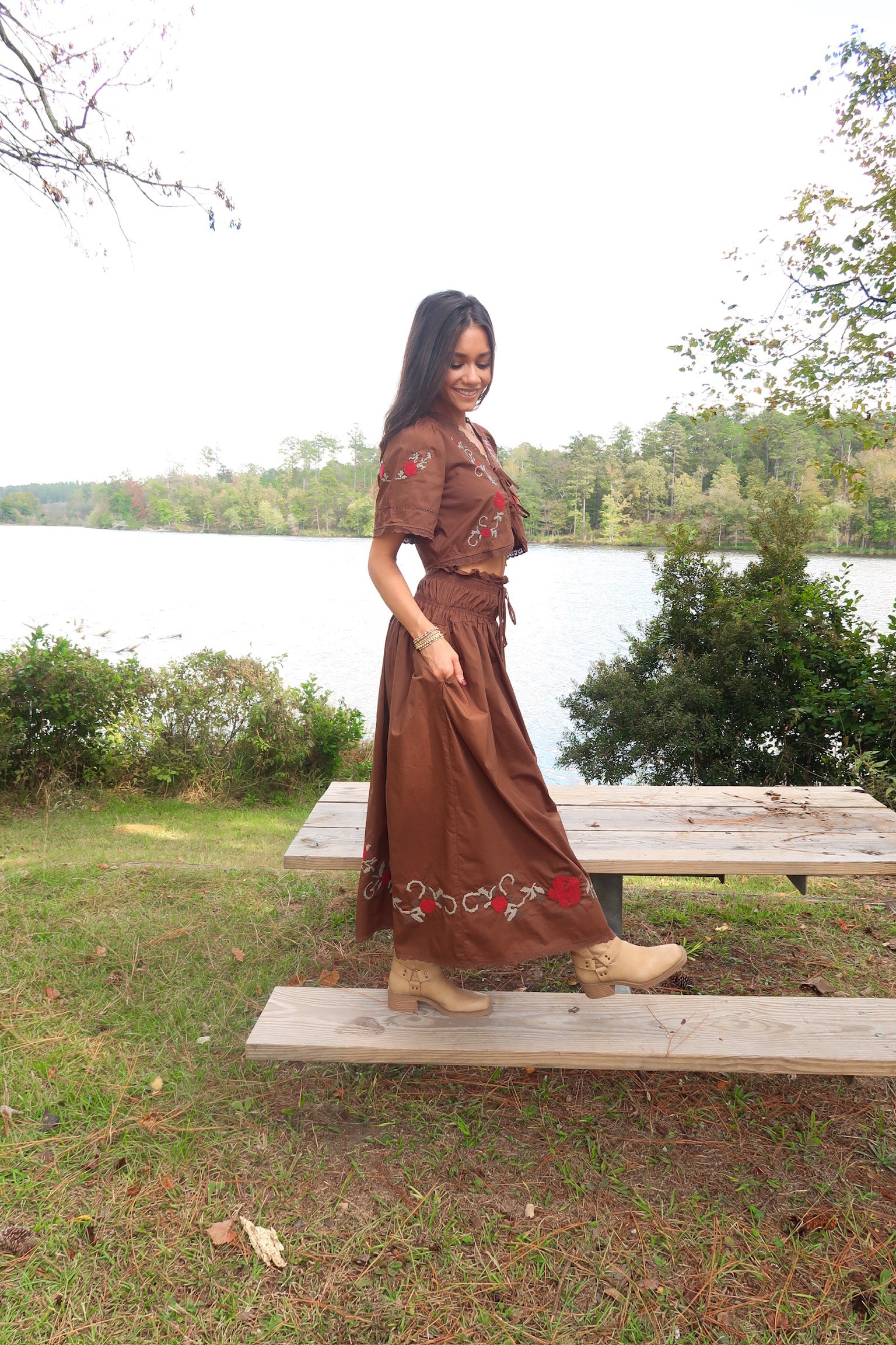 Roses are Red Skirt Set