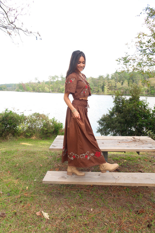 Roses are Red Skirt Set