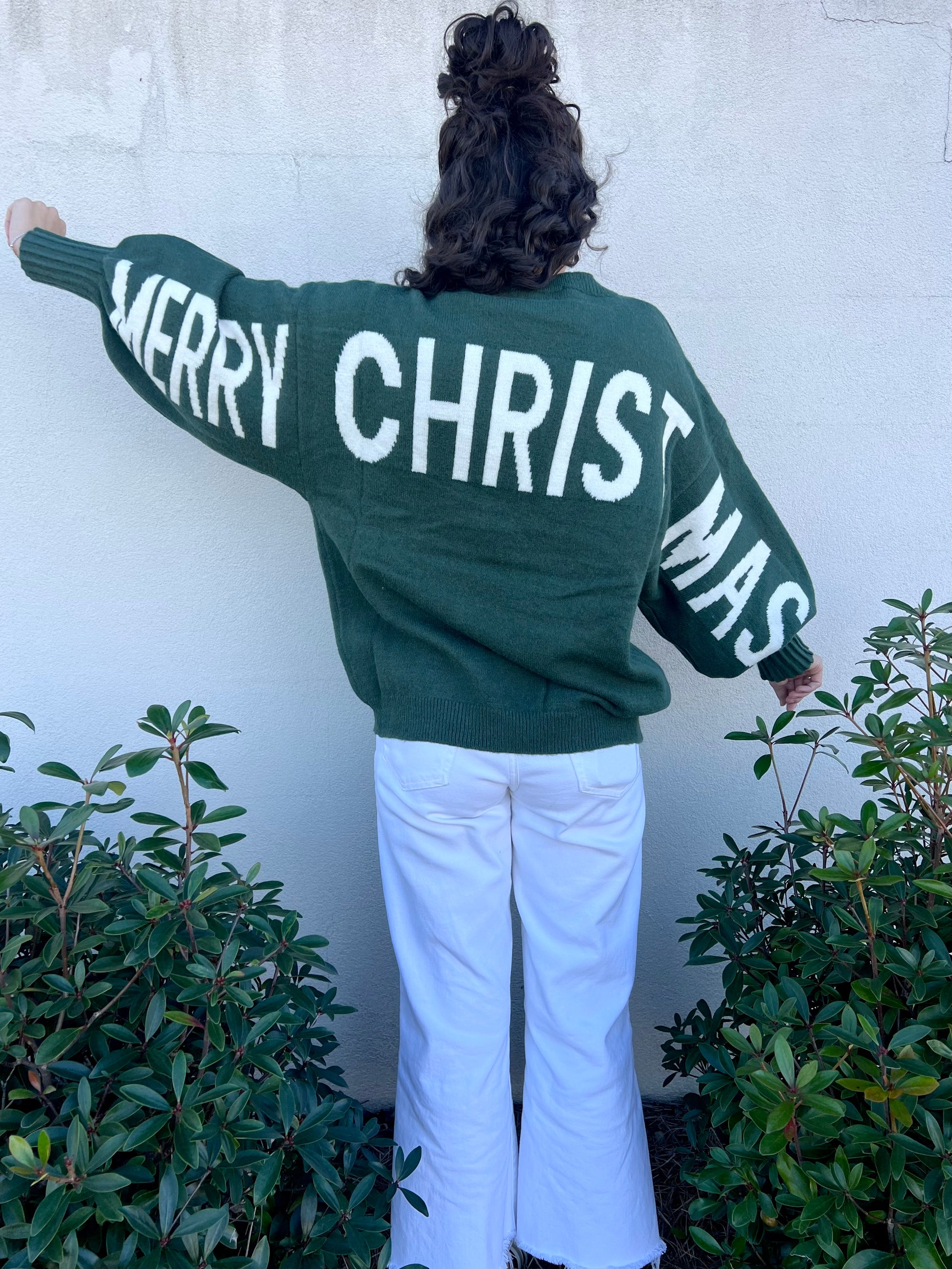 Merry CHRISTmas  Sweater- Green