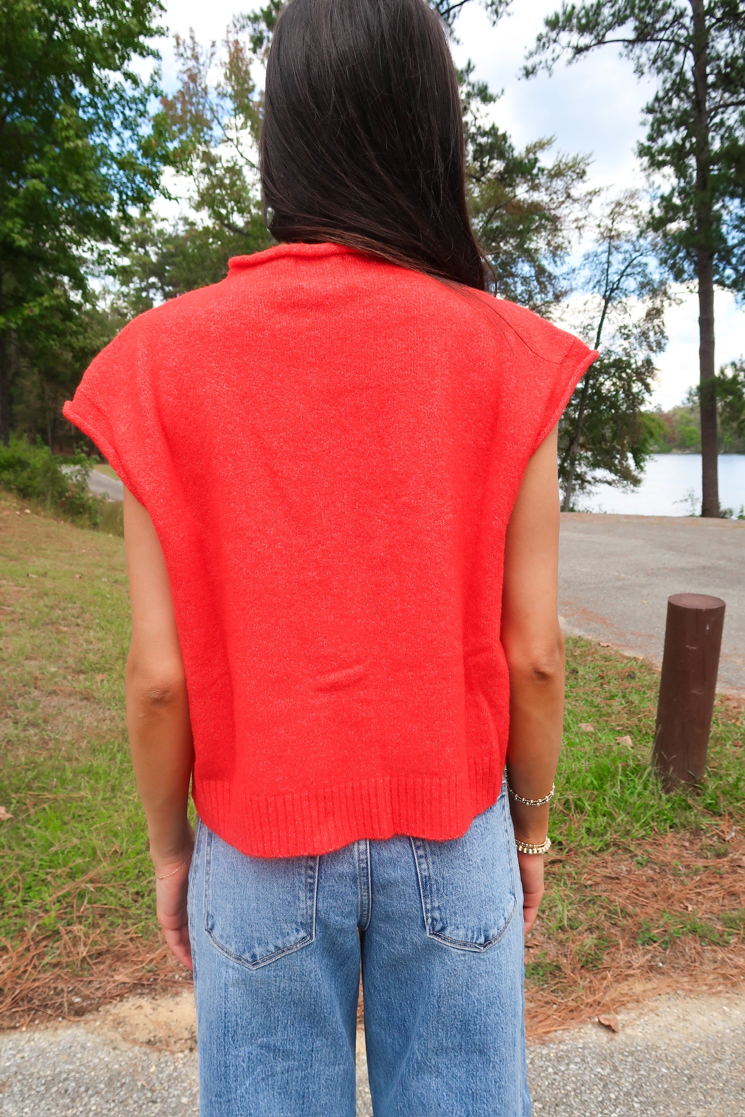 Tomato Red Sweater Vest