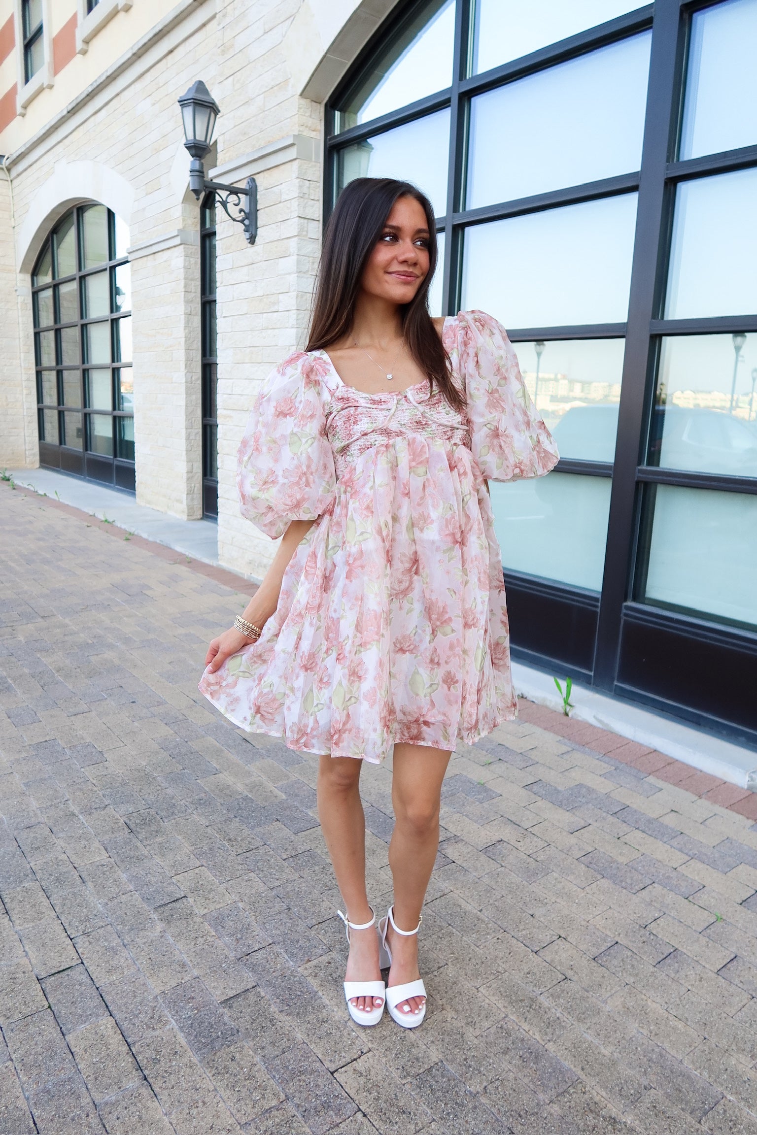 Floral Chiffon Mini Dress Medium Floral Chiffon Mini Dress Medium