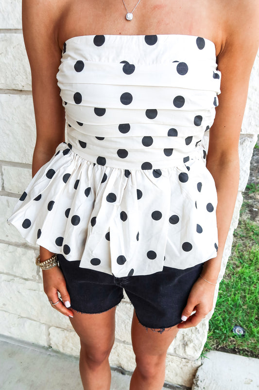 Poplin Polka Dot Blouse