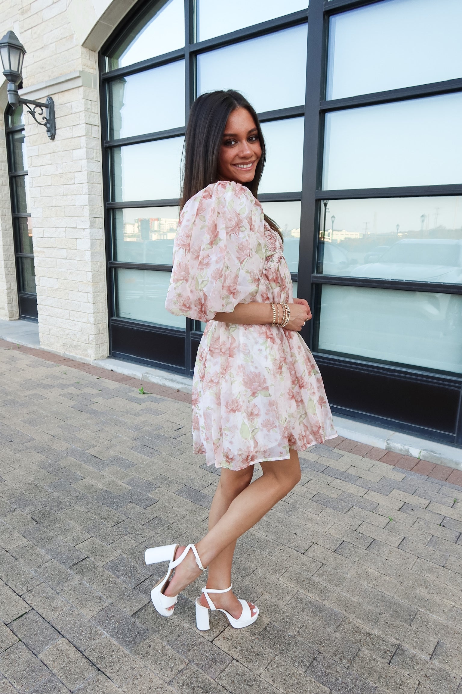 Floral Chiffon Mini Dress Medium Floral Chiffon Mini Dress Medium