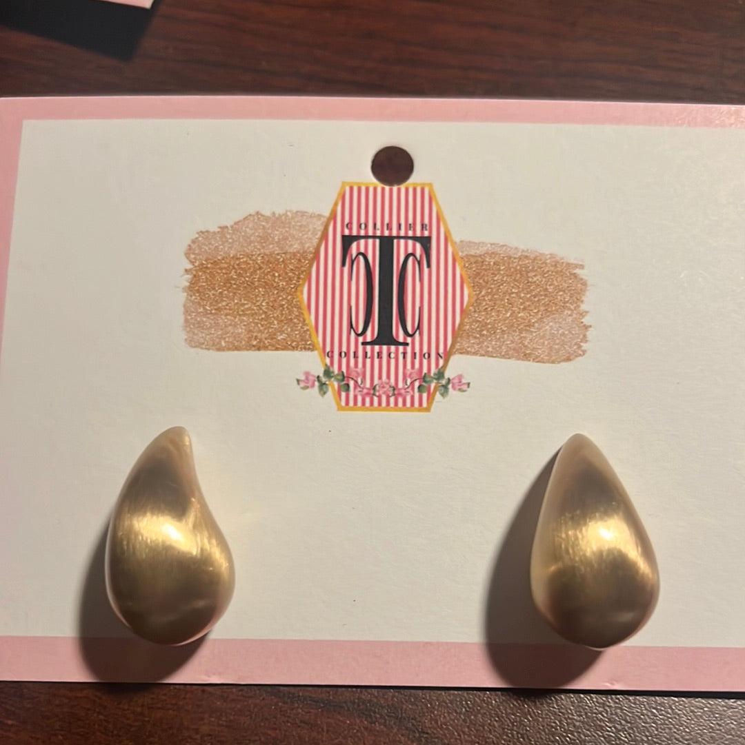 Brushed Teardrop Earrings