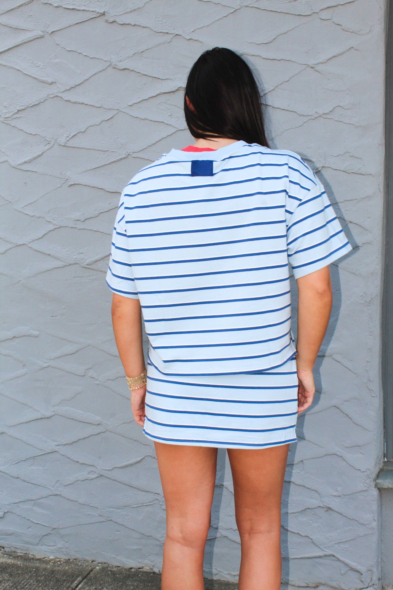 Baby Blue/Navy Skort Set