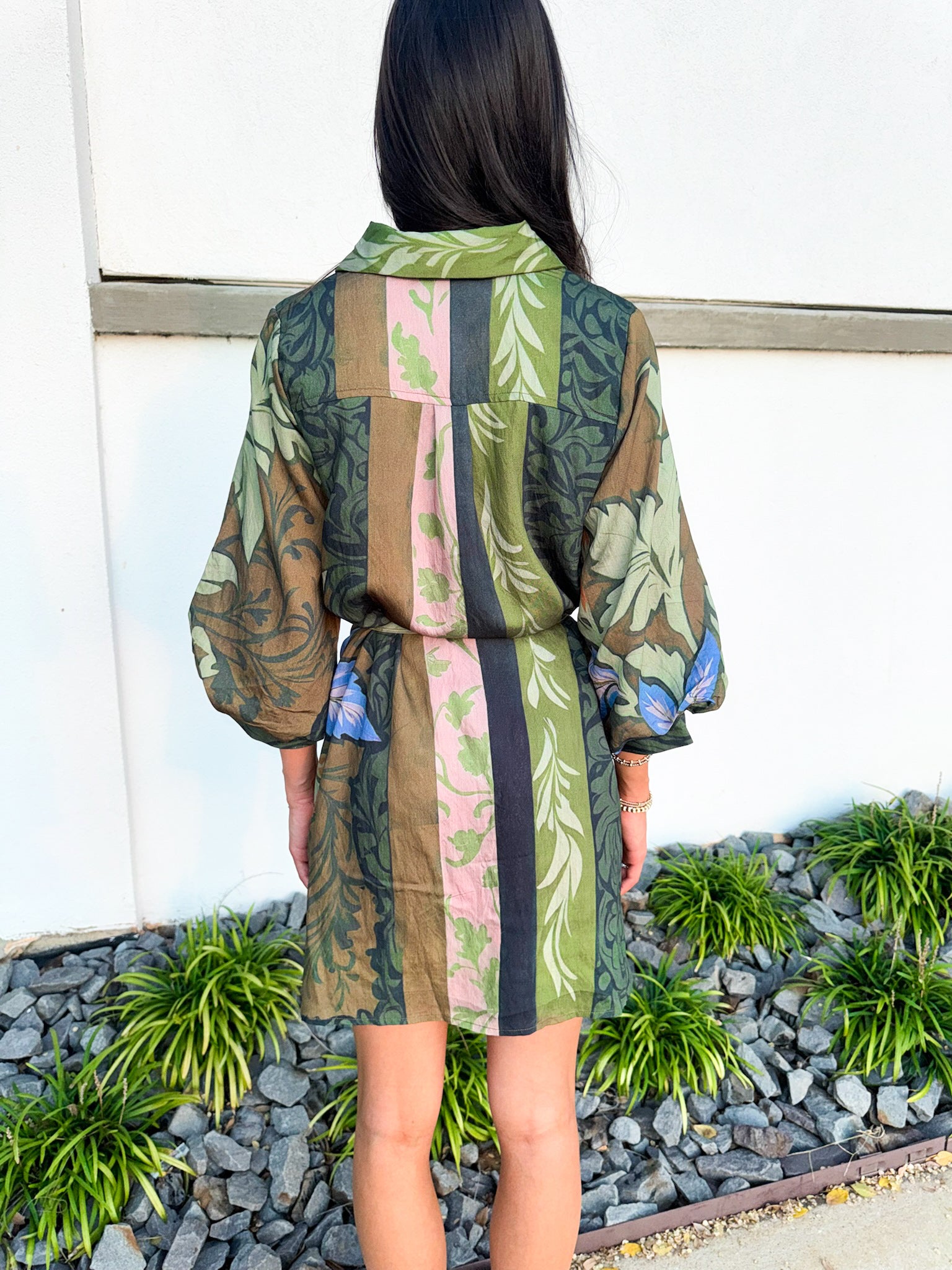 Never Leaf Me!  Multi Print Dress
