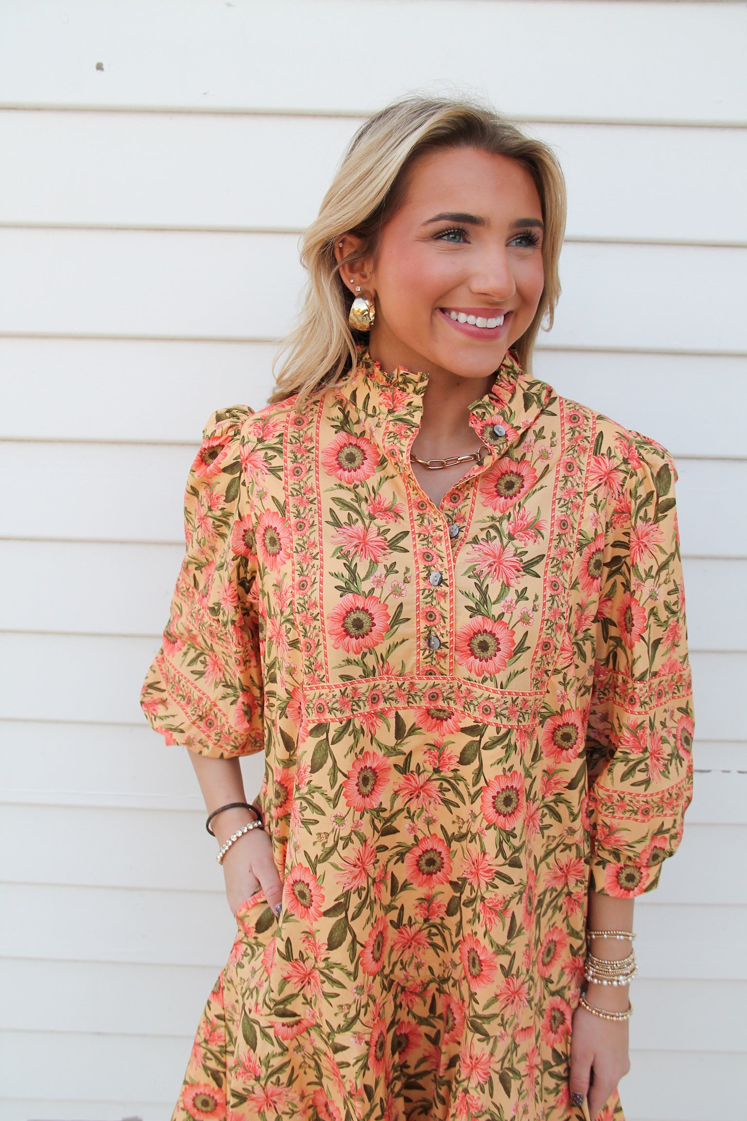 Butterscotch & Flowers Dress