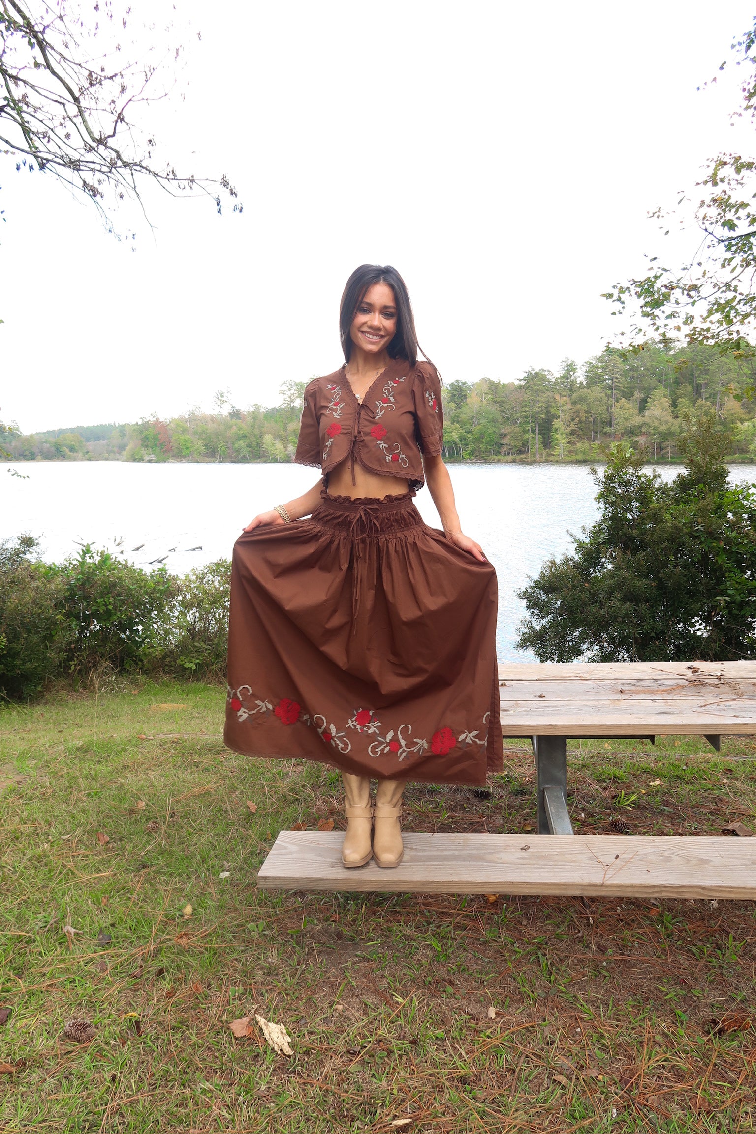 Roses are Red Skirt Set