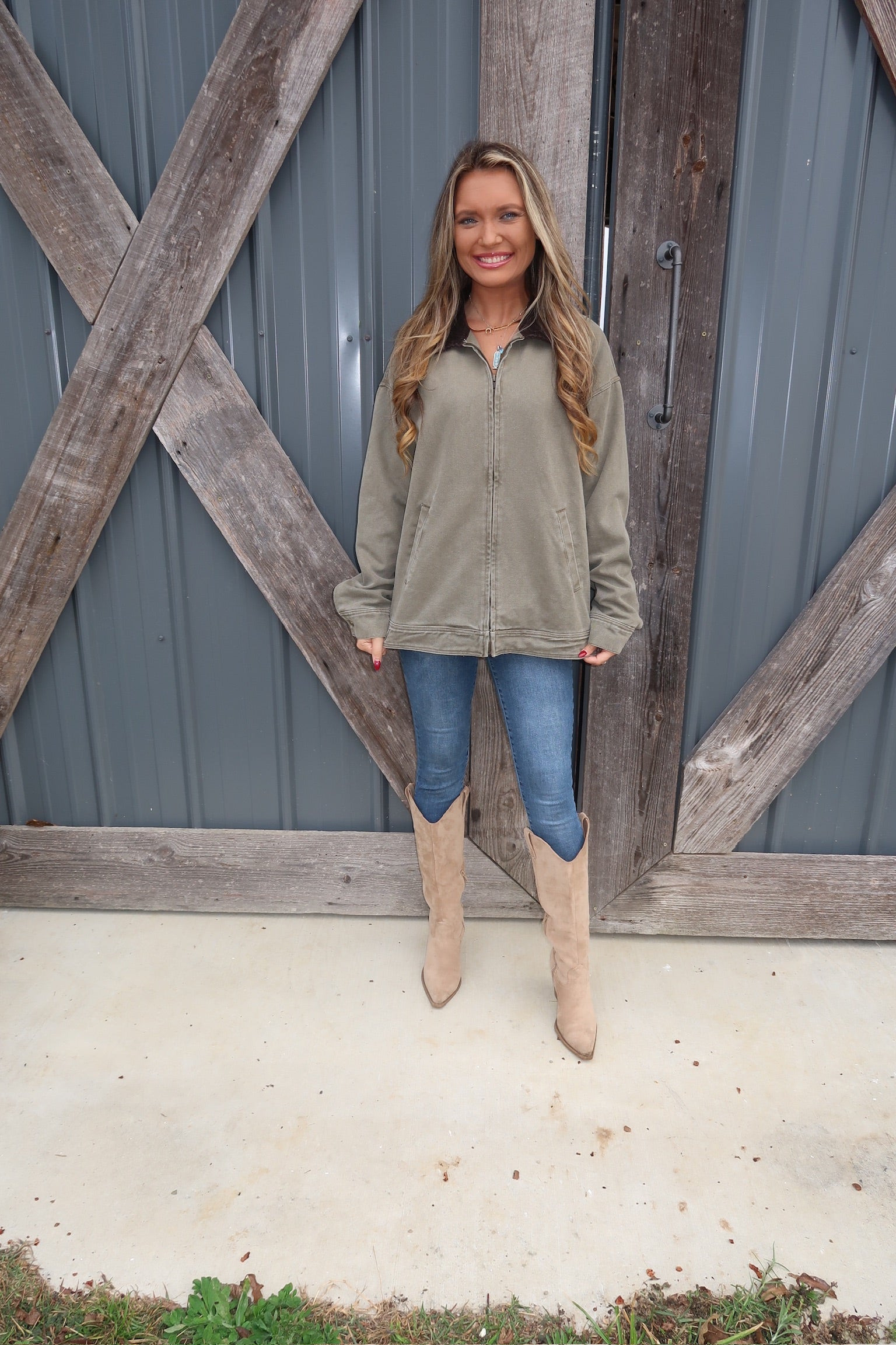 Elliot Barn Jacket -Olive