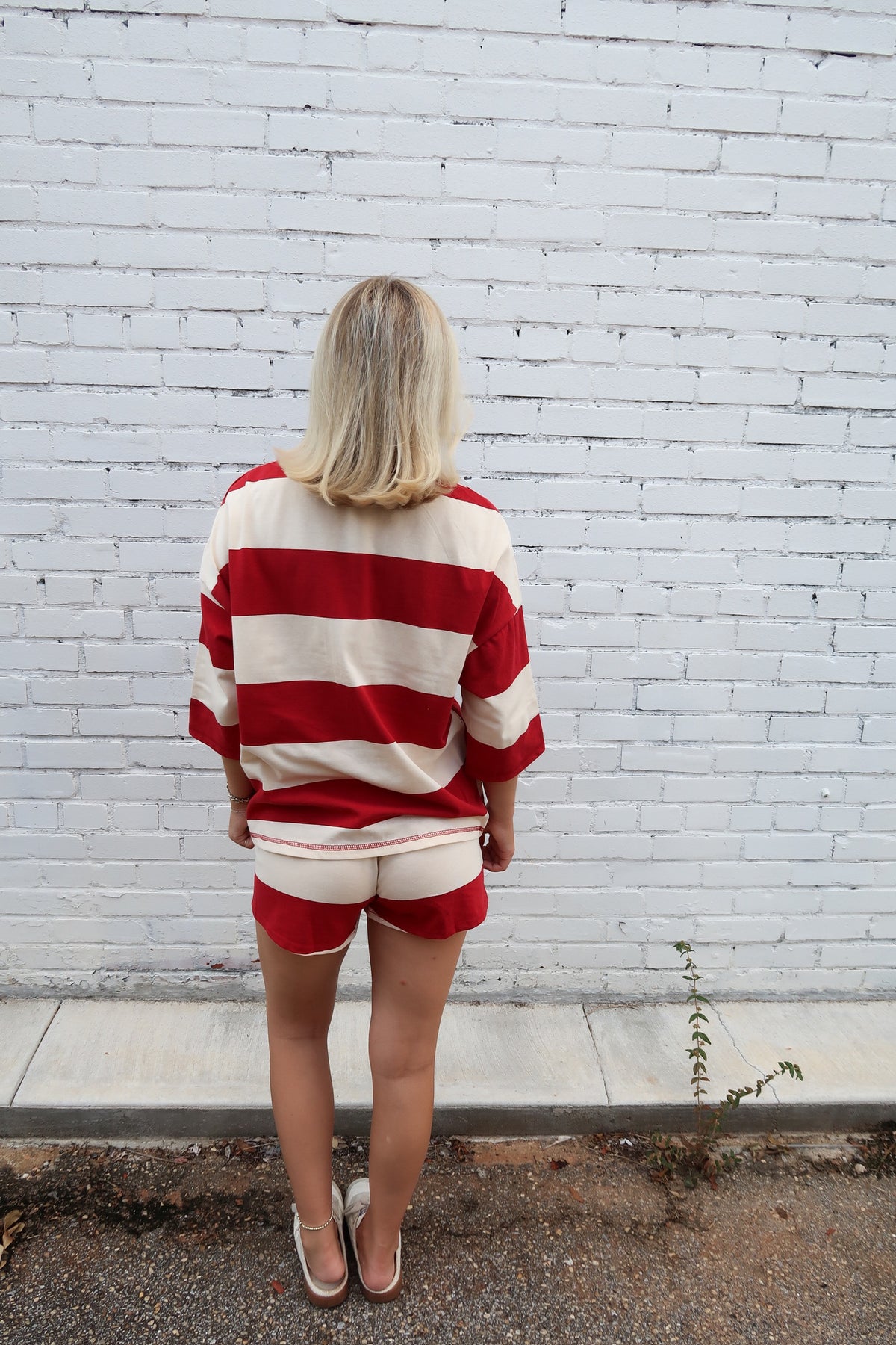 Rust/Cream Shorts Set