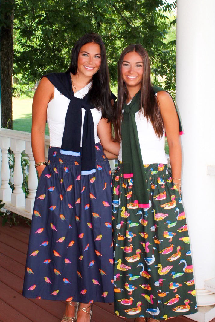 Sutton Navy Birds Skirt
