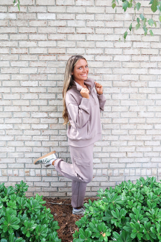 Mocha Modal Scuba Jogger Set