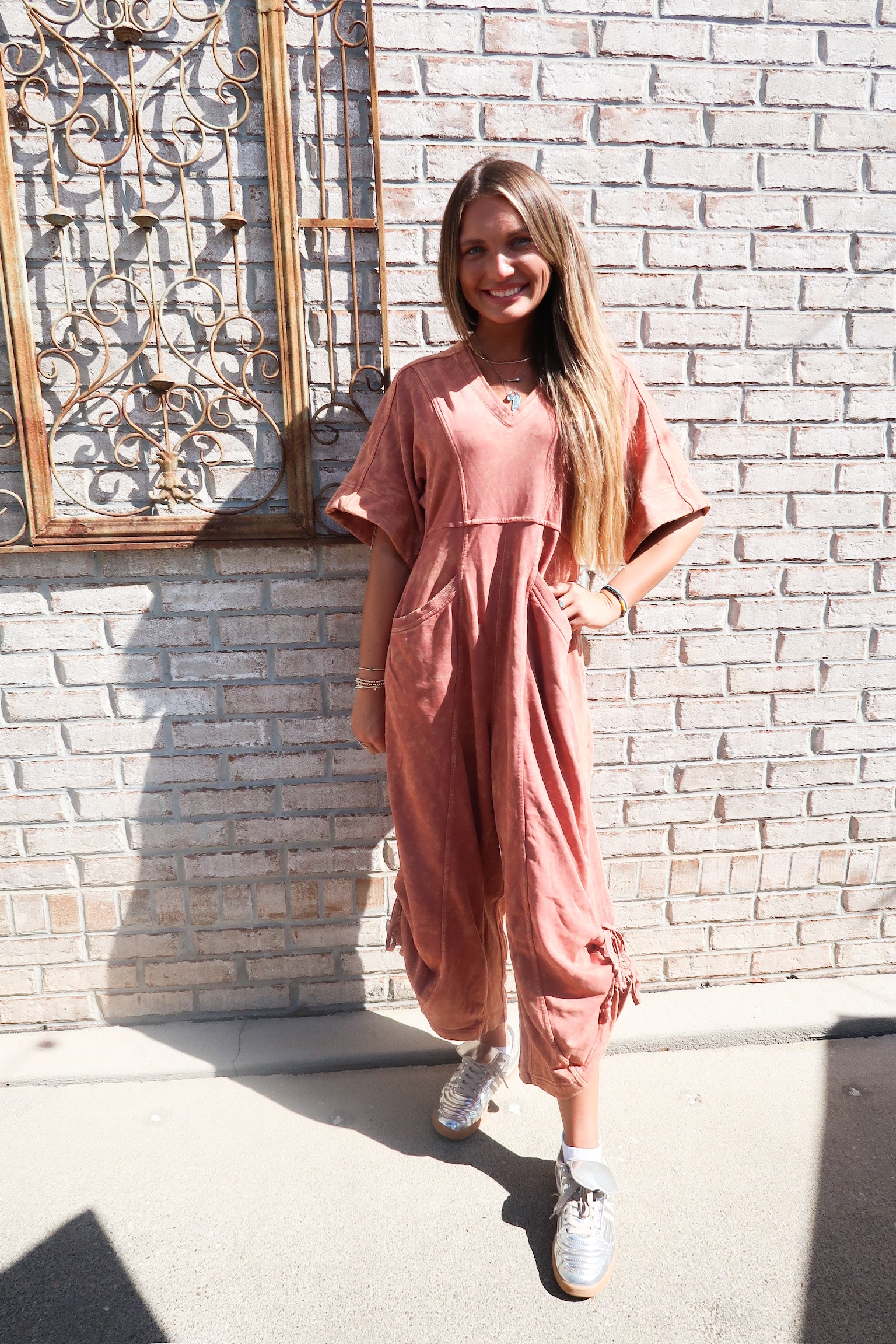 Wide Leg Jumpsuit- Spice