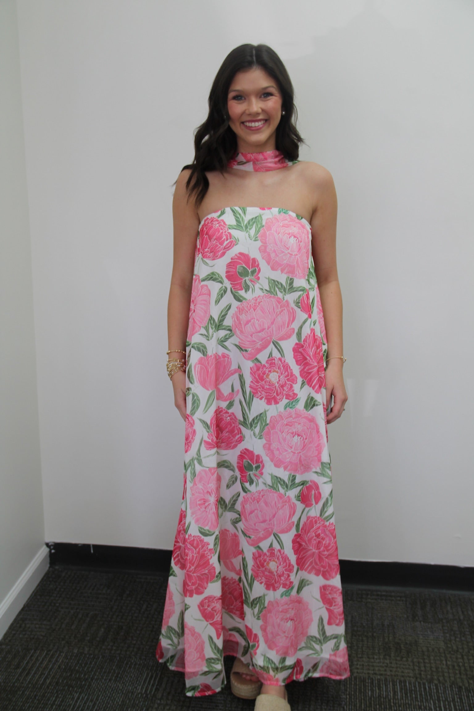 Sylvie Floral Scarf Maxi Dress