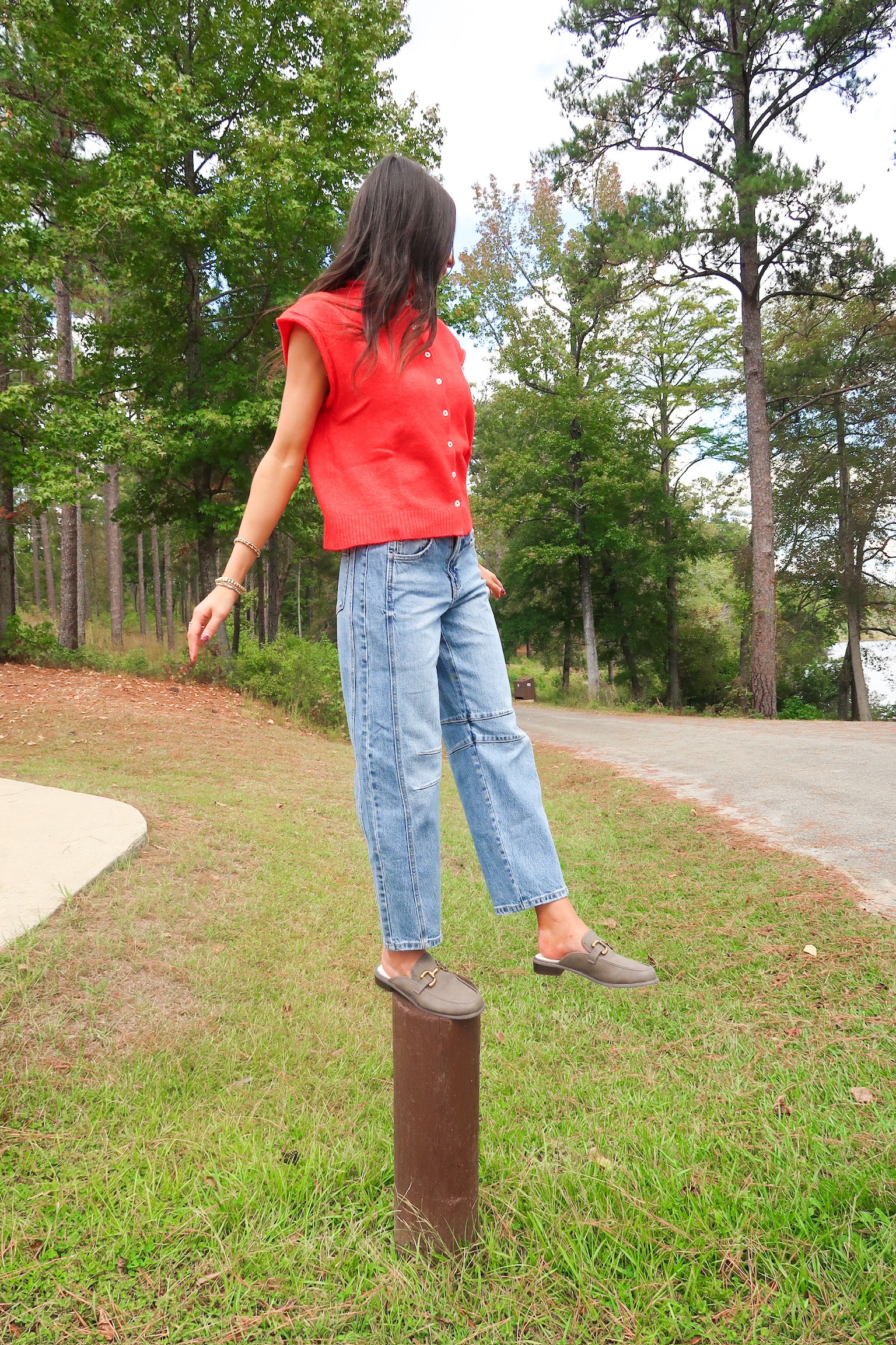 Tingle High Rise Barrel Jeans
