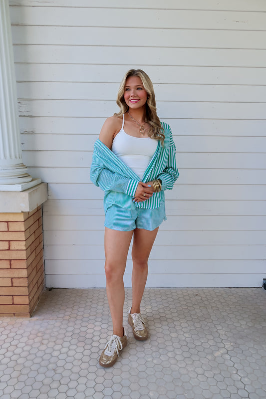 Green Striped Set