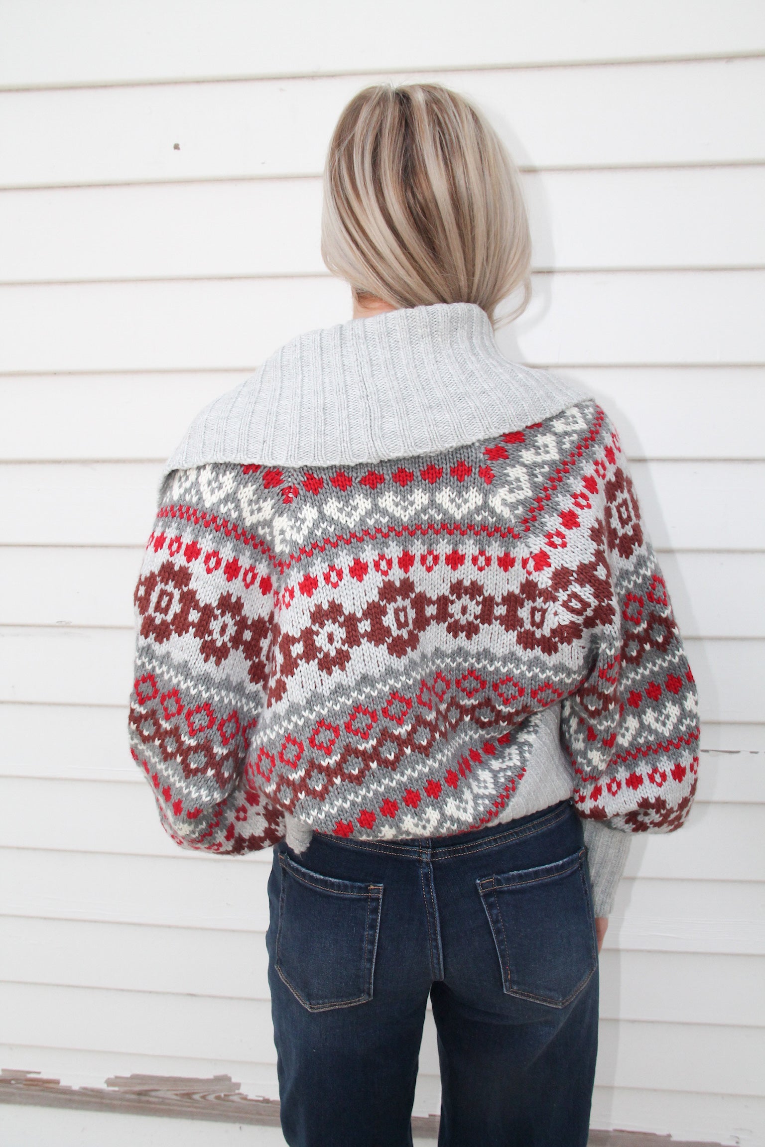 Alpine-Knit Shrug and Tube Top Set - Heather Grey