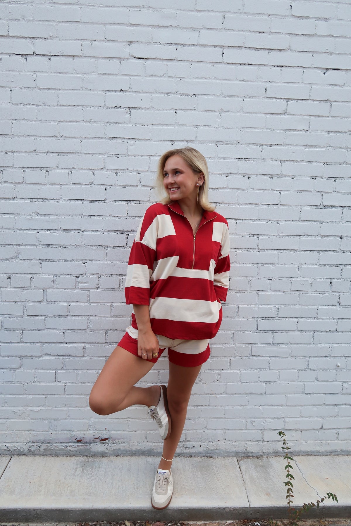 Rust/Cream Shorts Set