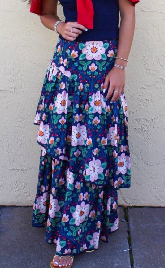 Celeste Wild Rose Maxi Skirt
