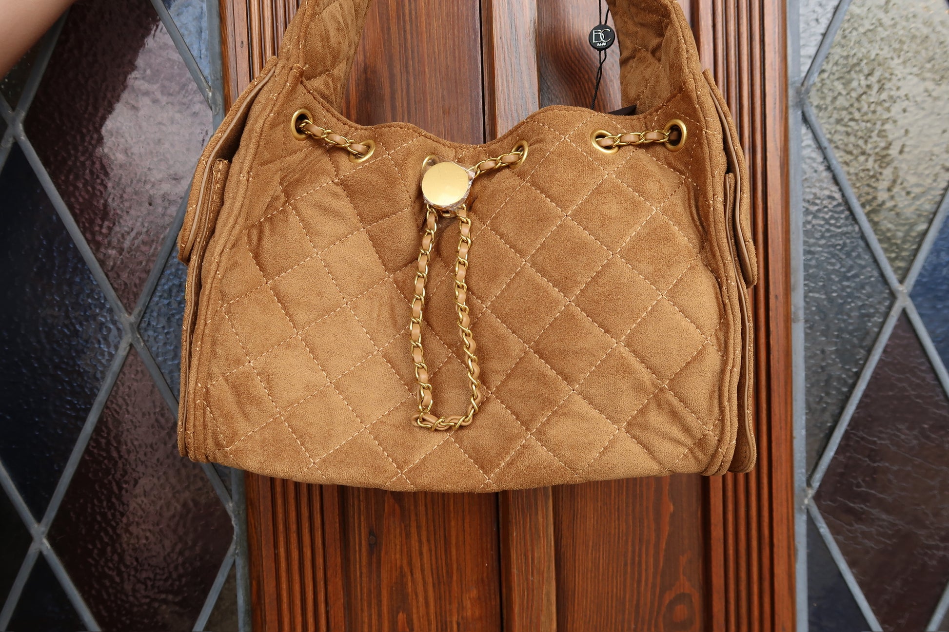 Amelie Suede Bag- Camel