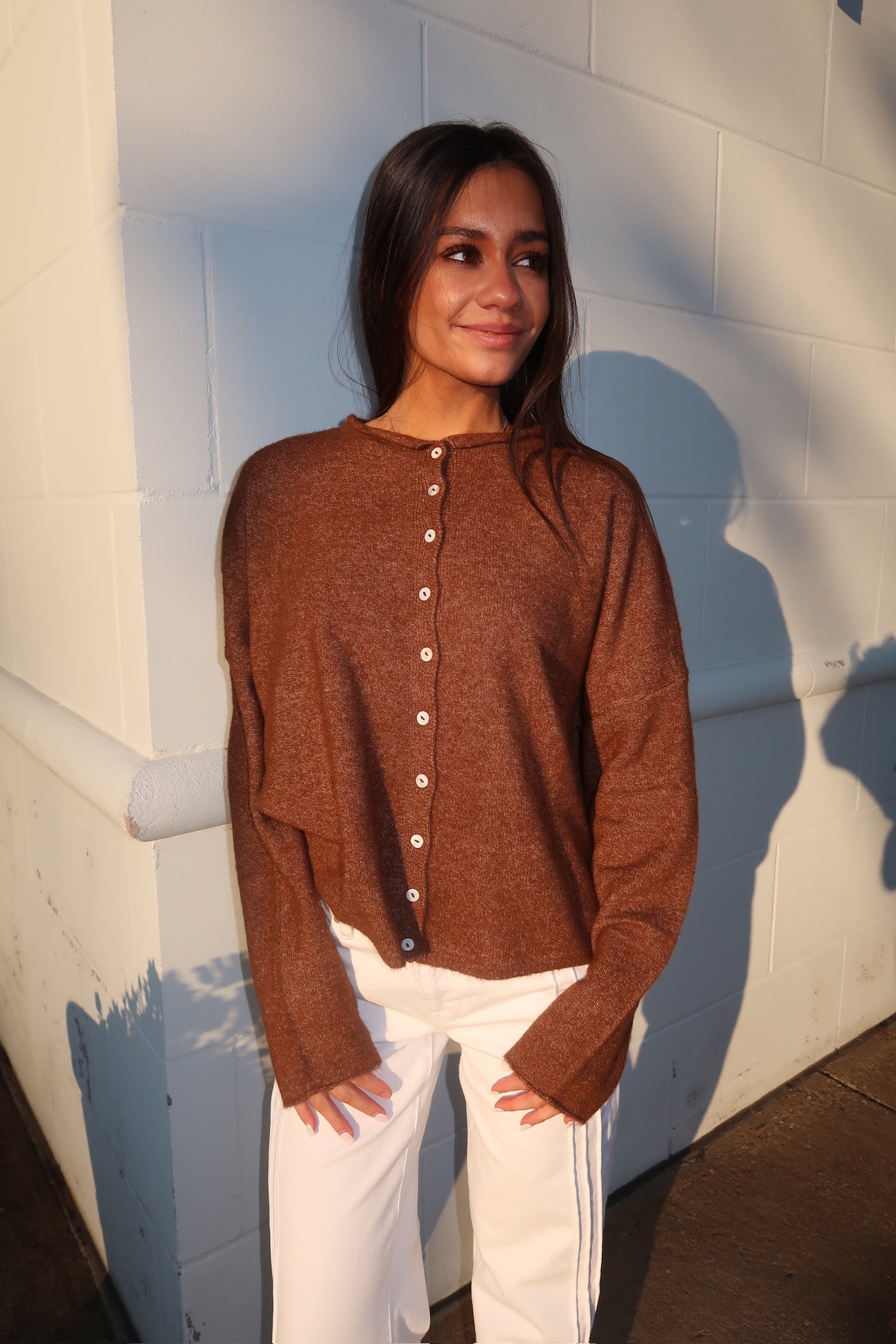 Piper Cardigan- Brown