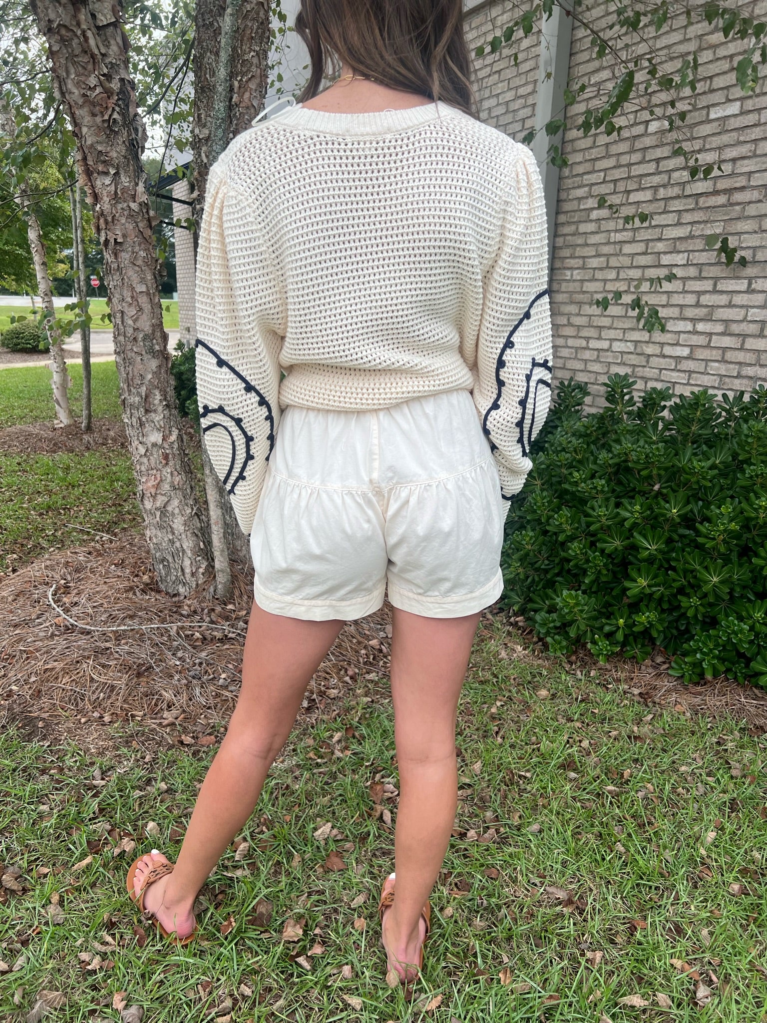 Cream High Waisted Short
