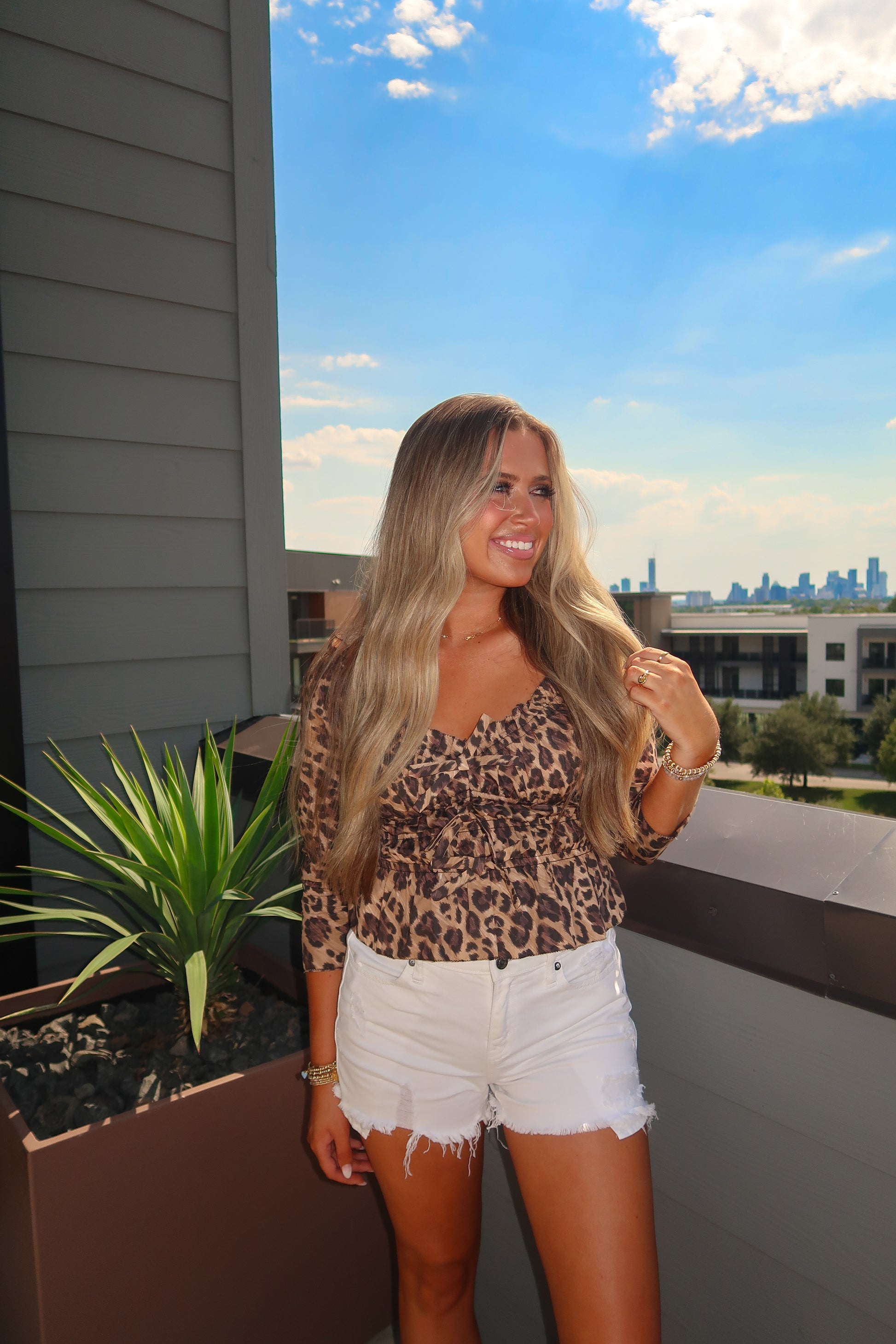 Leopard Stretch Top