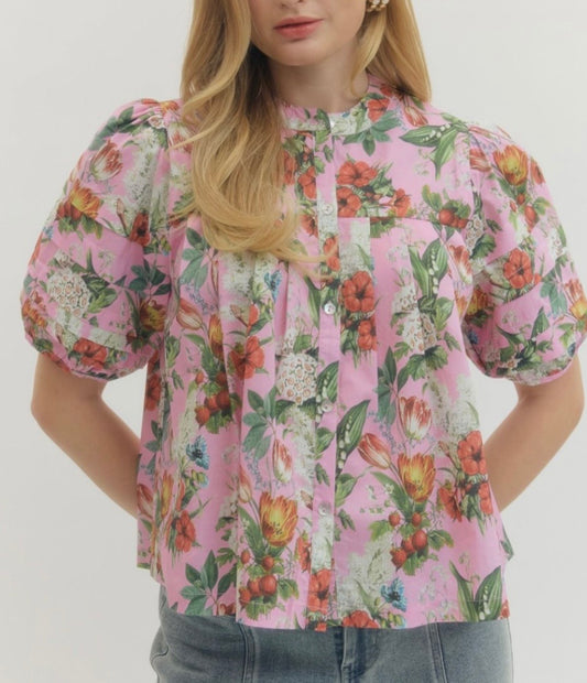 Hibiscus Floral Top