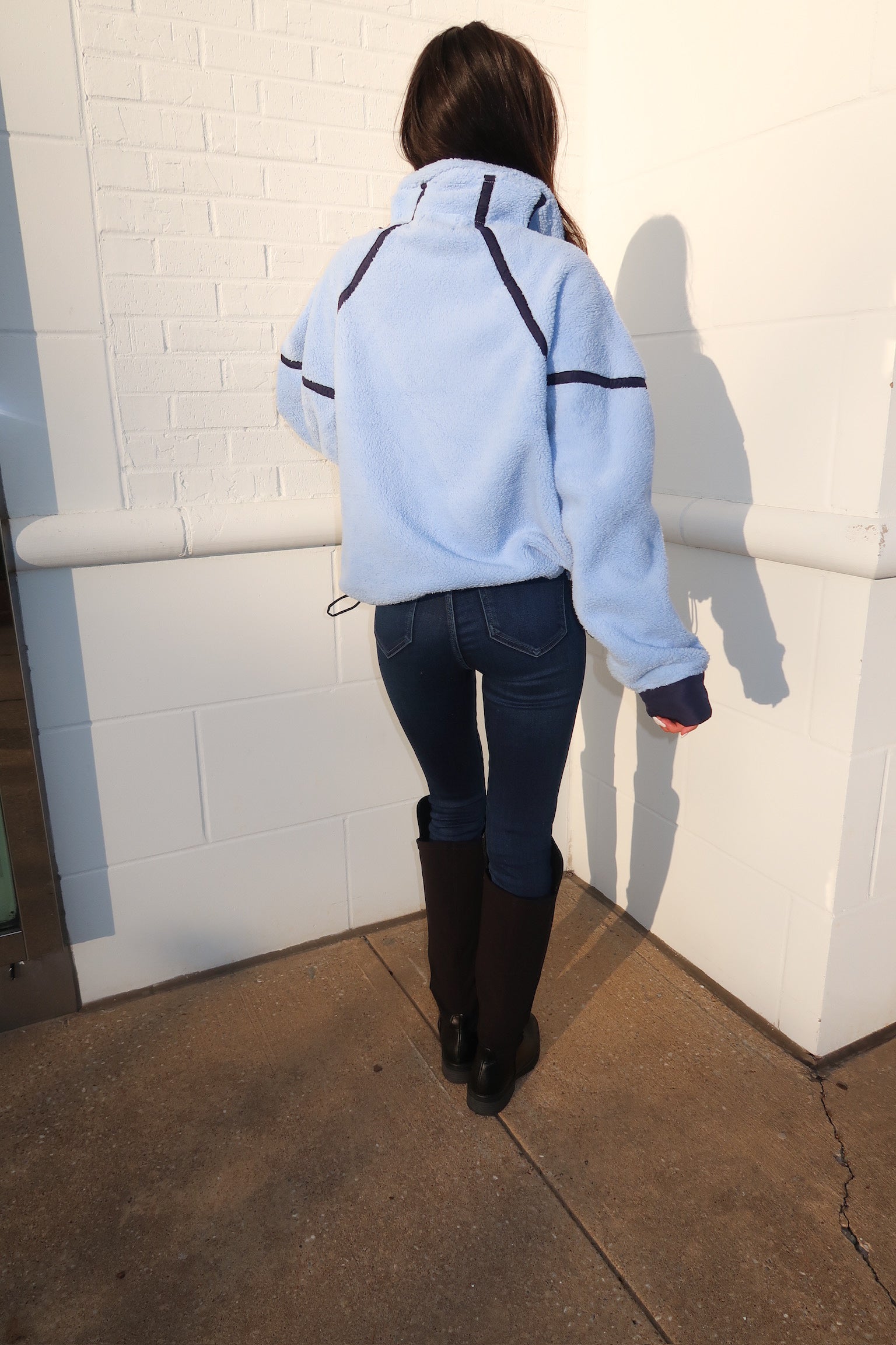 Periblue Half Zip-Up Fleece Pullover