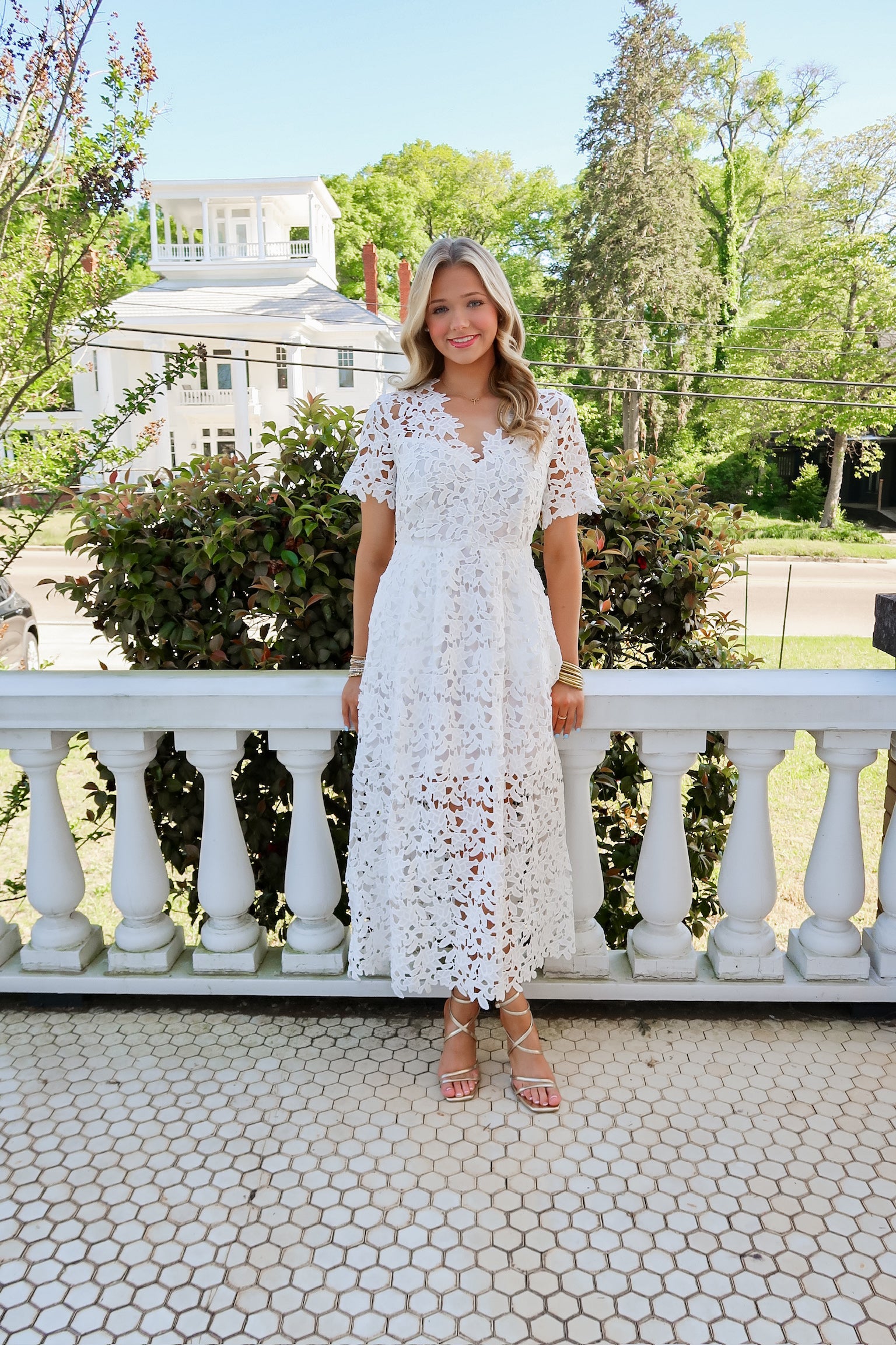 Lace All Over White Dress Small Lace All Over White Dress Small
