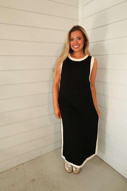 "No Drama" Midi Dress- Black