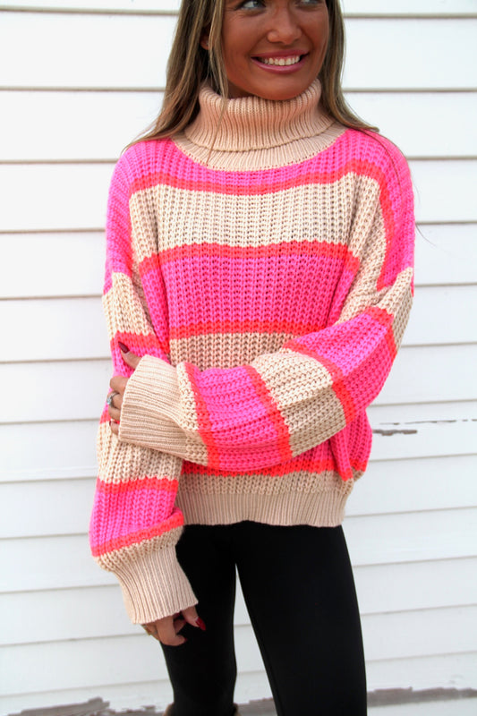 Bright Lines Khaki Sweater