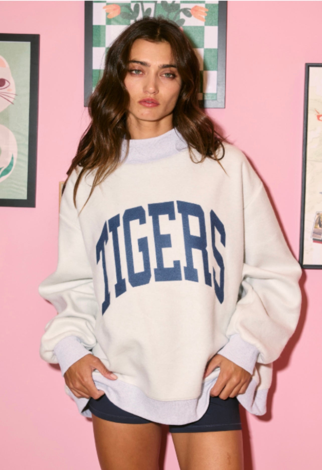 PREORDER -"Tigers" & "War Damn" Reversible Sweatshirt-Grey