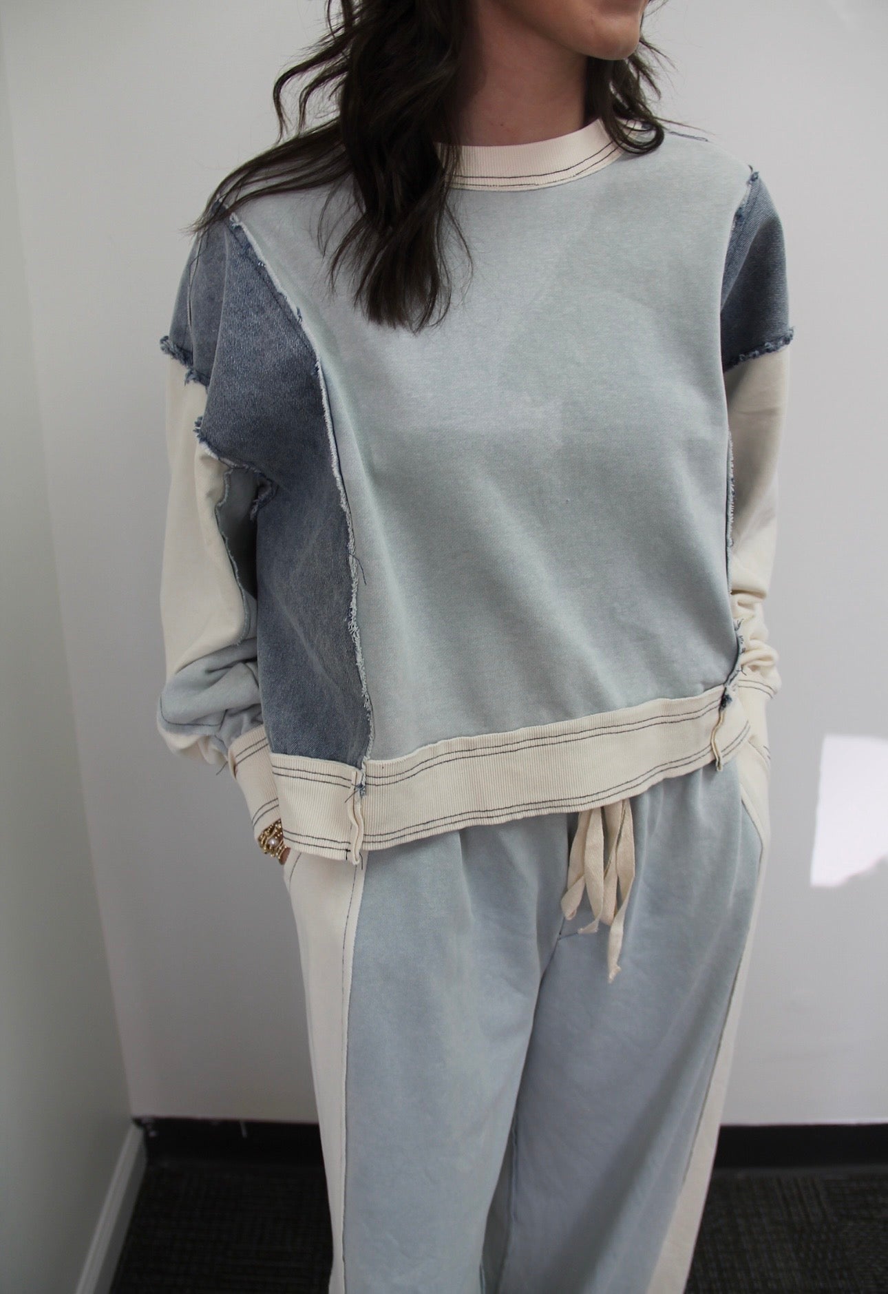 Sage/ Denim Jogger Set