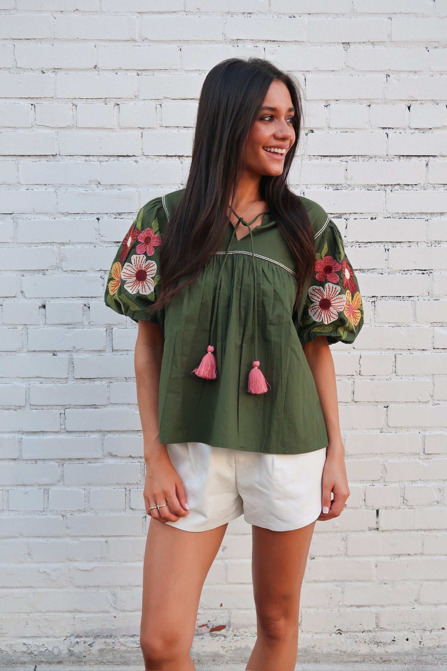 The Olive Poppy Top