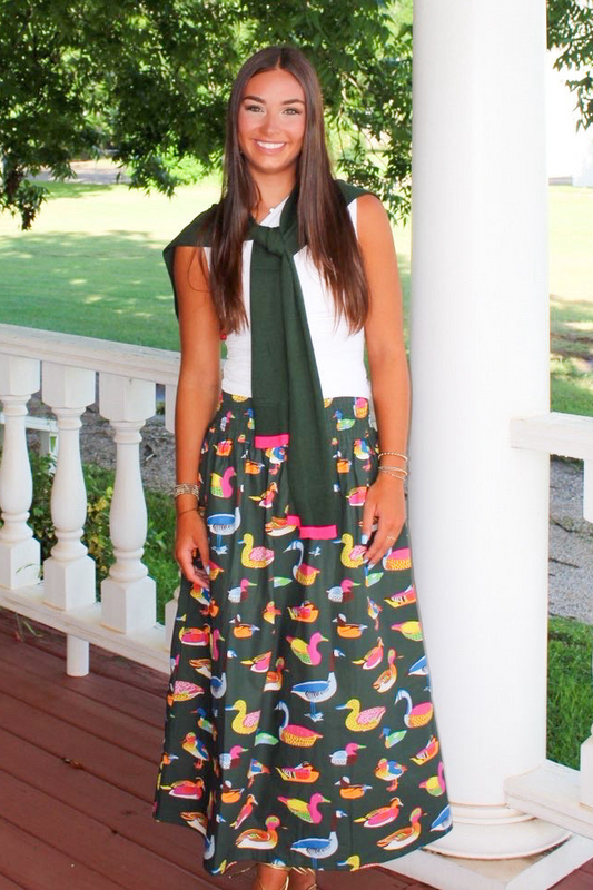 Sutton Olive Duck Skirt