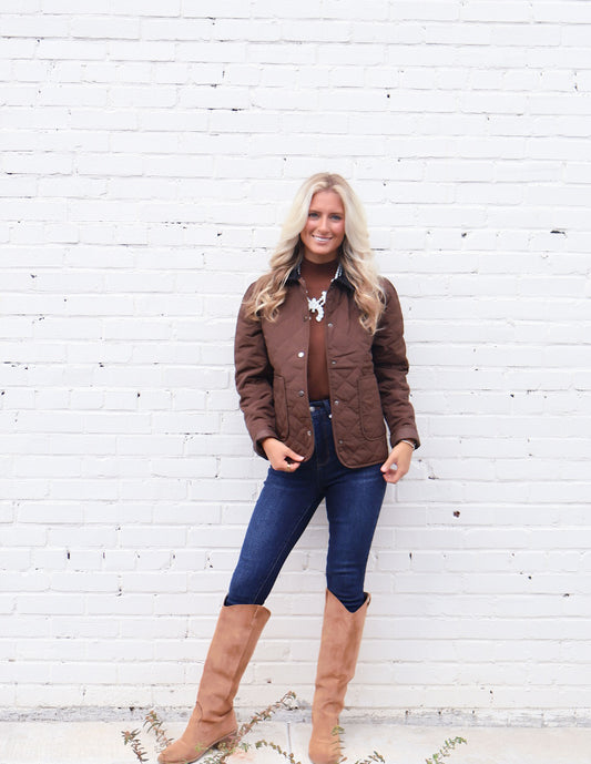 Chocolate Quilted Jacket