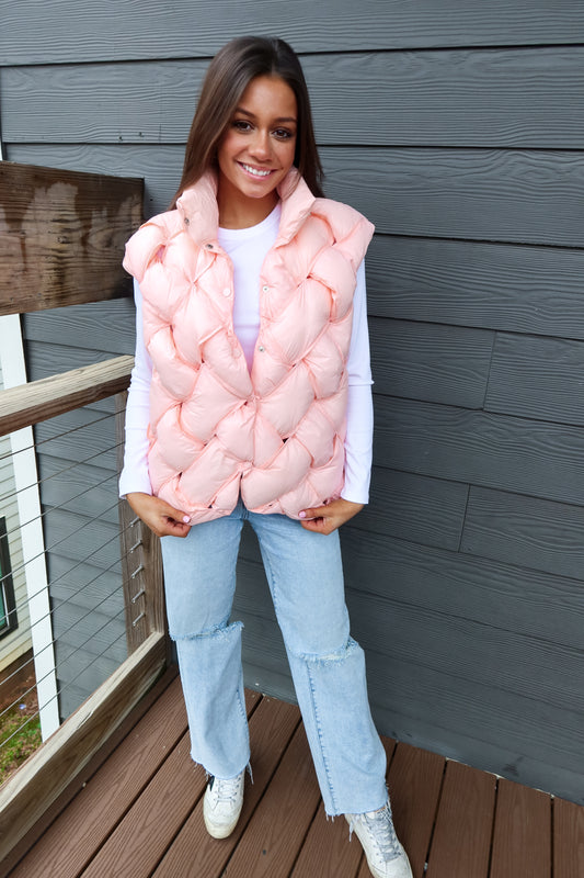 Braided Down Puffer Vest