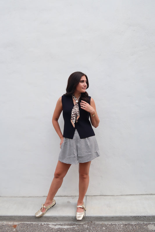 Scarf with Pearl Detail- Leopard
