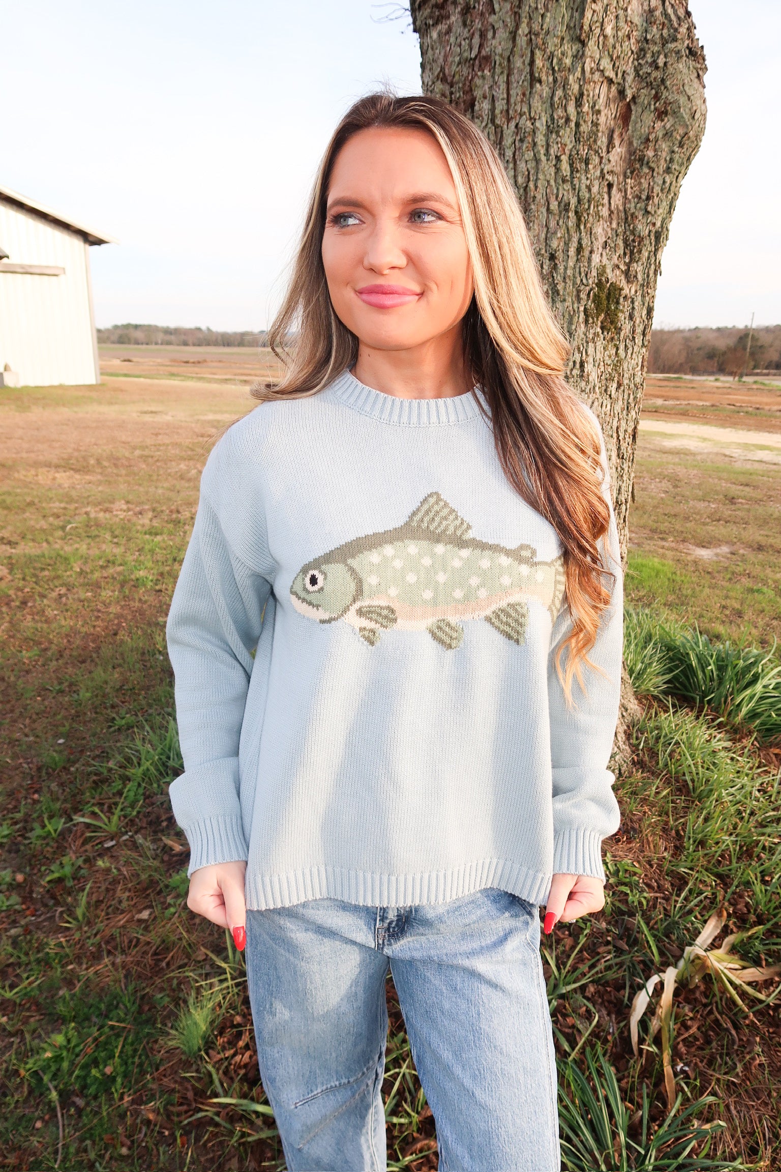 Sage Fish Sweater