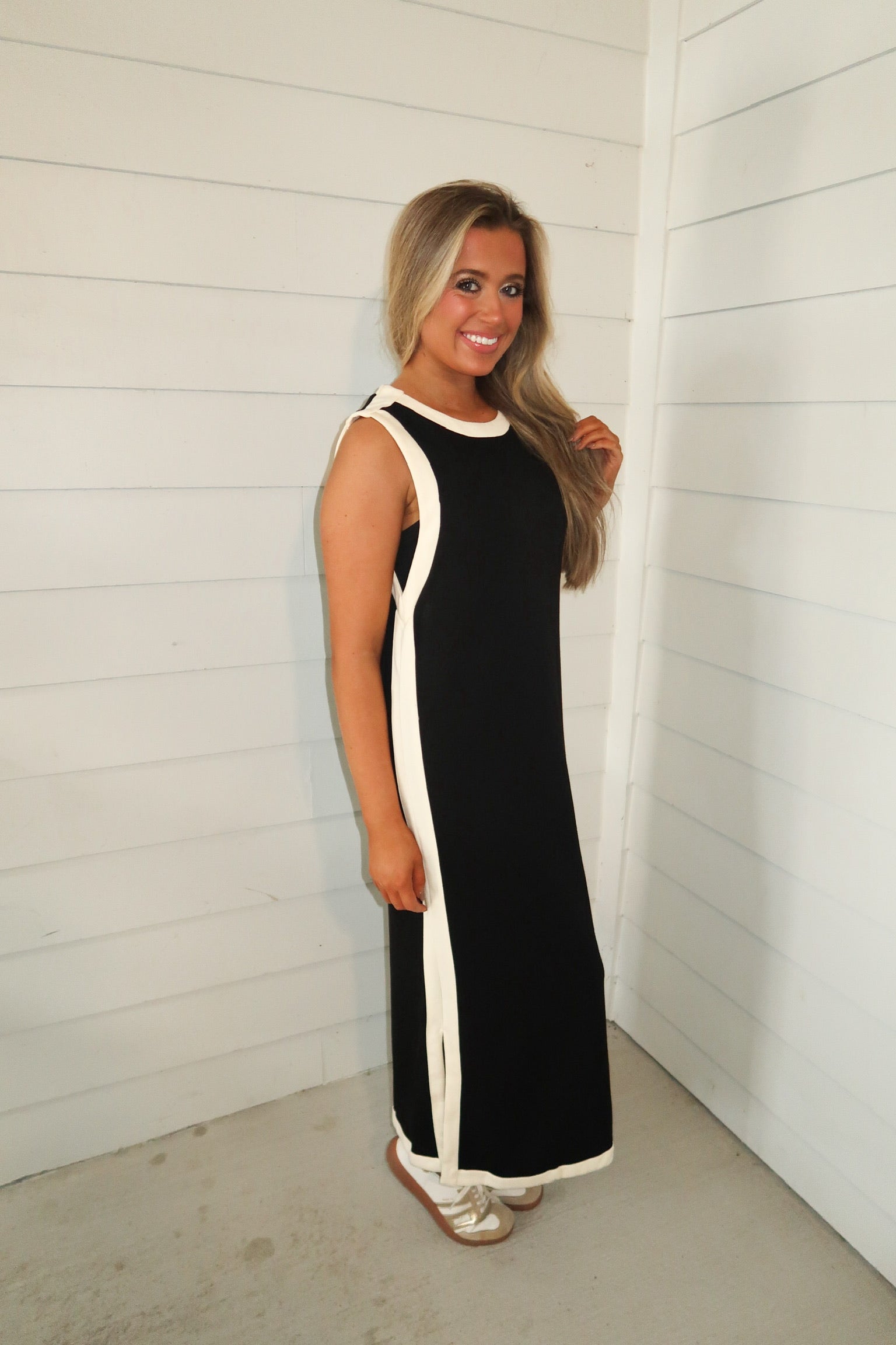 "No Drama" Midi Dress- Black