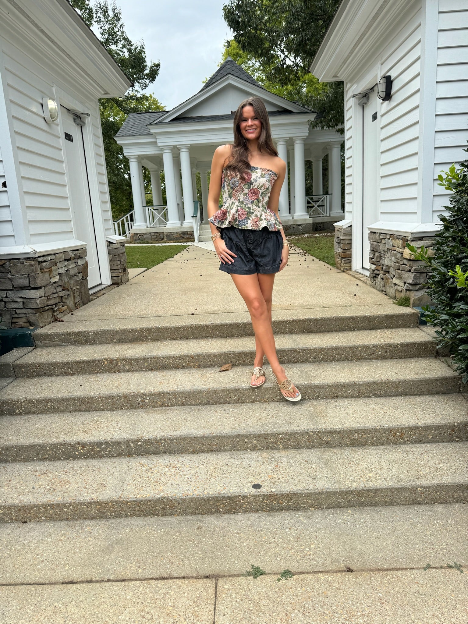 Free Flow Denim Black Shorts