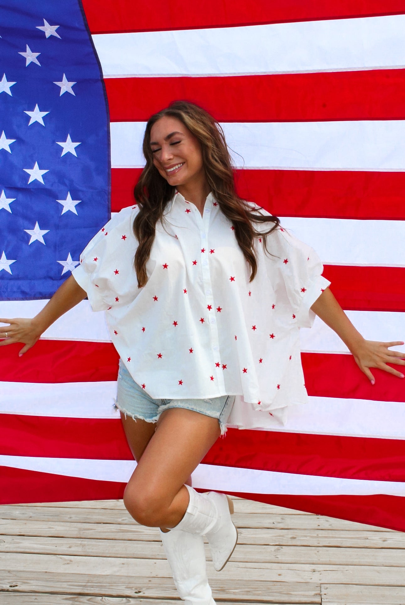 Star Spangled Shirt-Red
