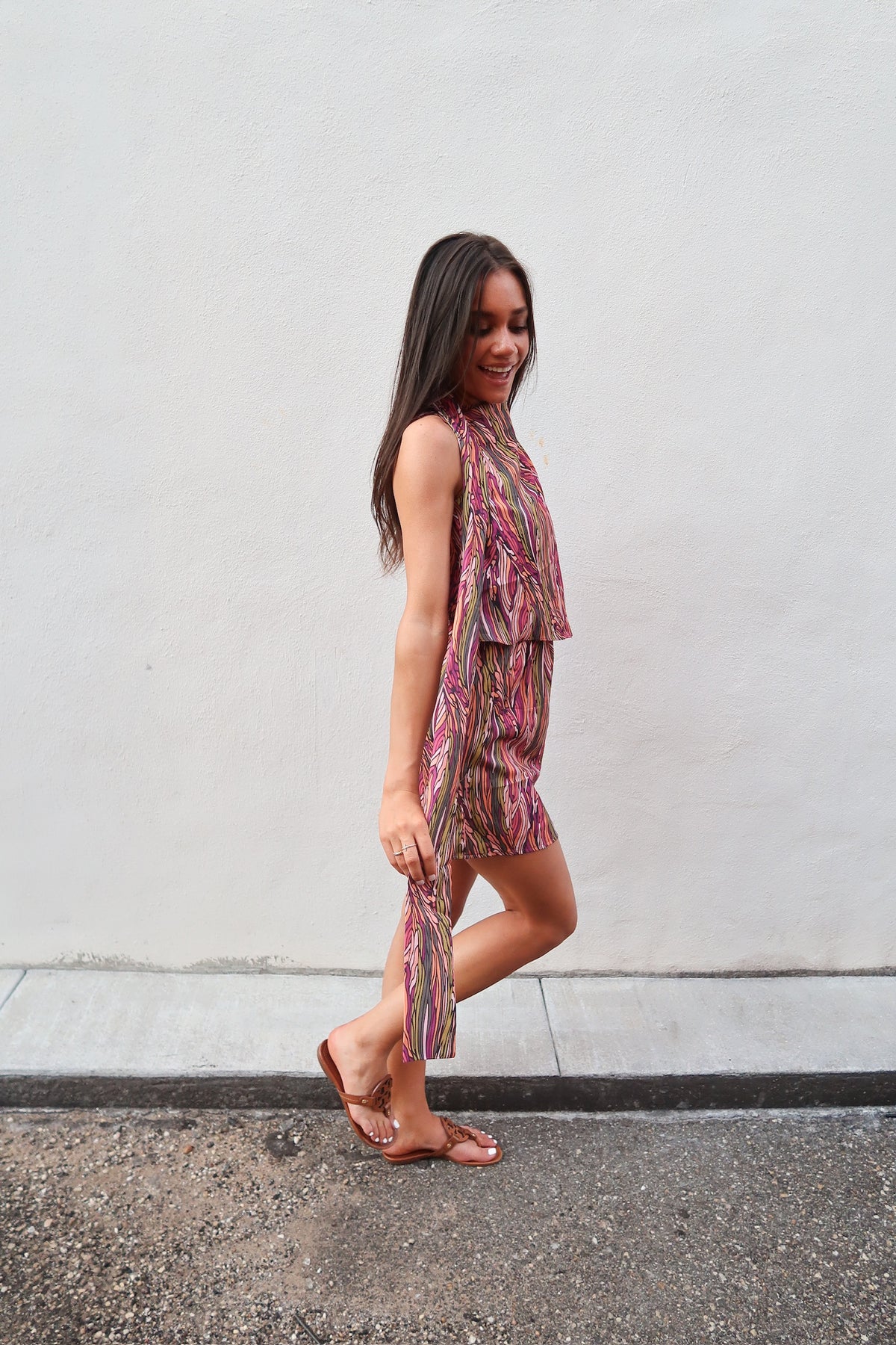 Silky Scarf Mini Dress